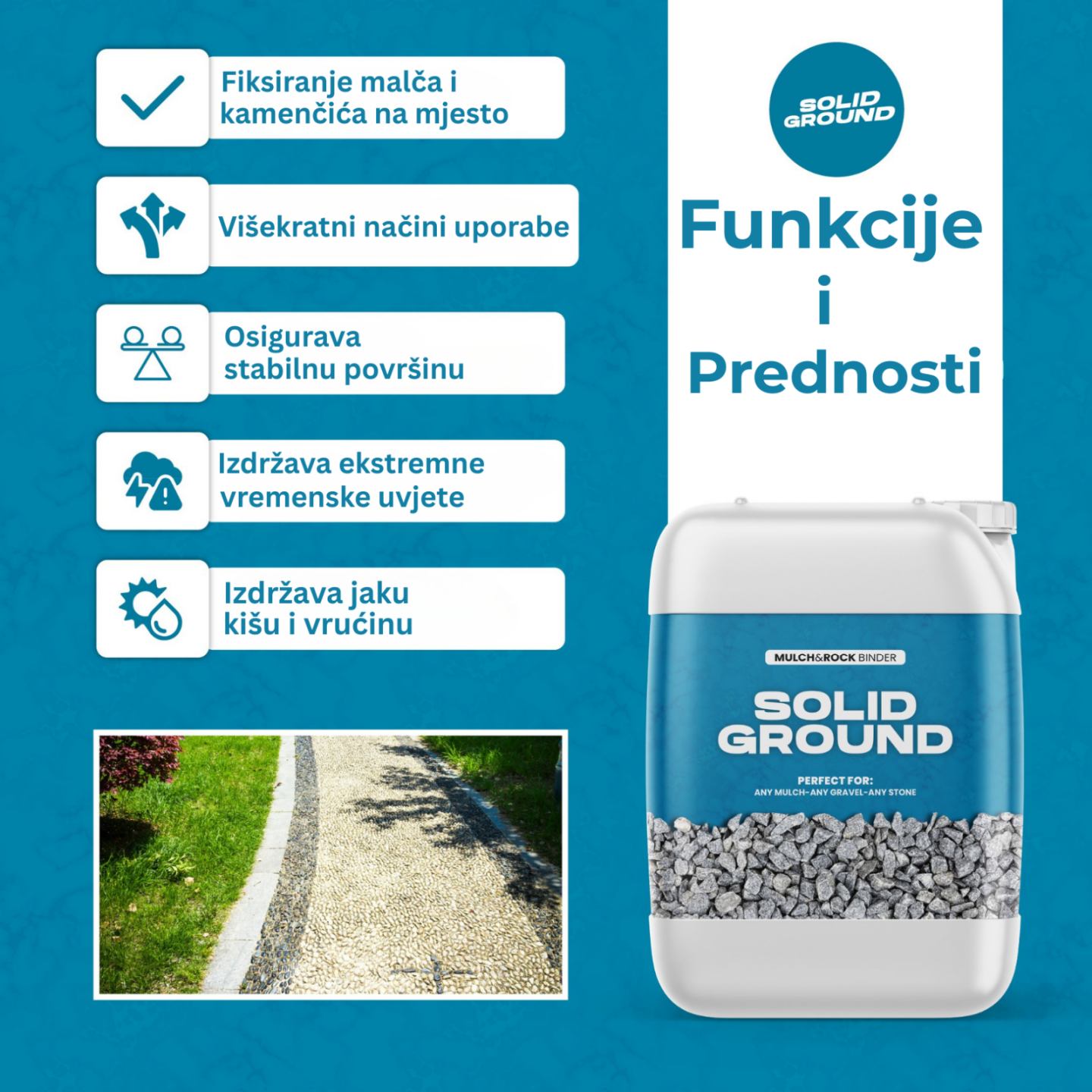 SOLID GROUND – Ljepilo za kamenčiće za uređenje dvorišta