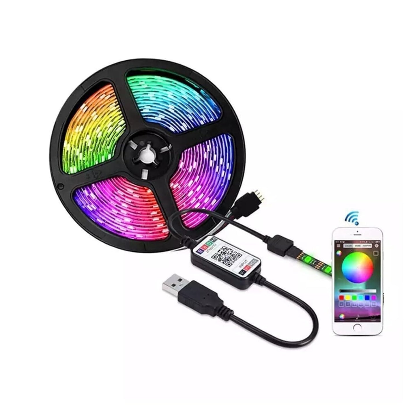Waterproof 5m LED Strip with Bluetooth Control