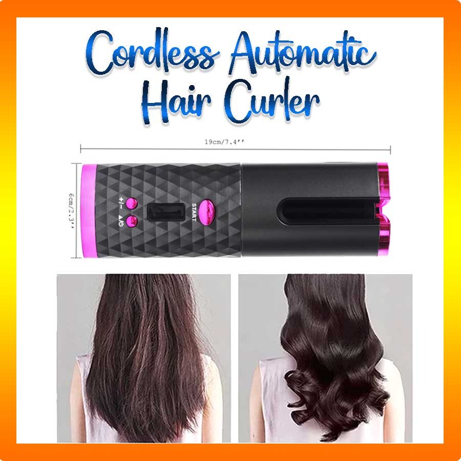 Rotating wireless curling iron