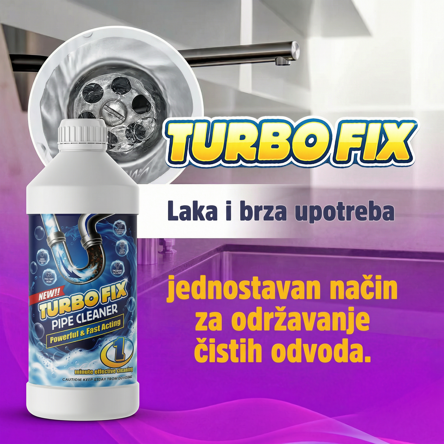 Turbo Fix – Profesionalno sredstvo za čišćenje cijevi